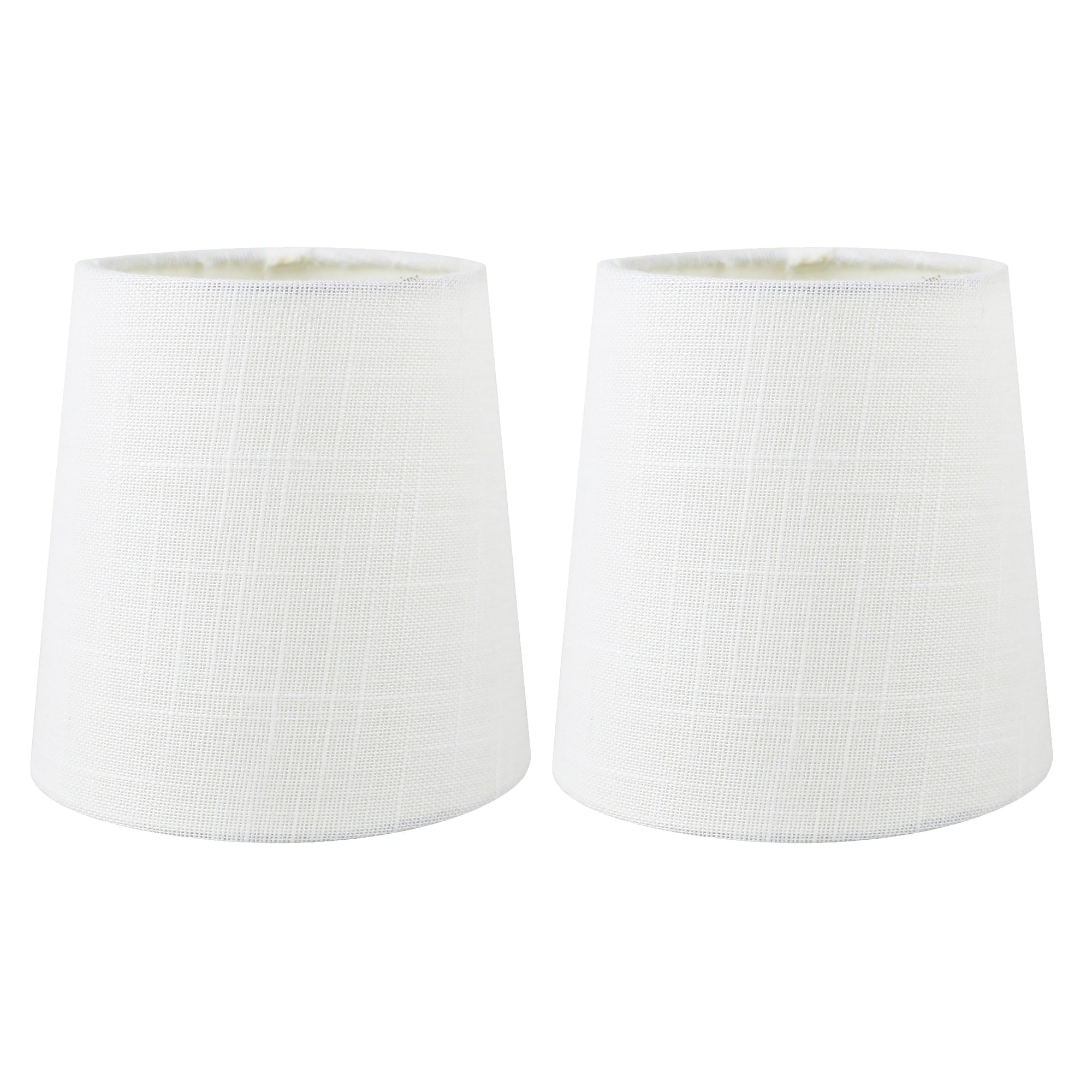 Abat-jour de lustre à pince en lin MERIVILLE, 4 pouces x 5 pouces x 5 pouces