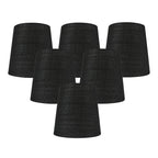 Abat-jour de lustre à pince en lin MERIVILLE, 4 pouces x 5 pouces x 5 pouces