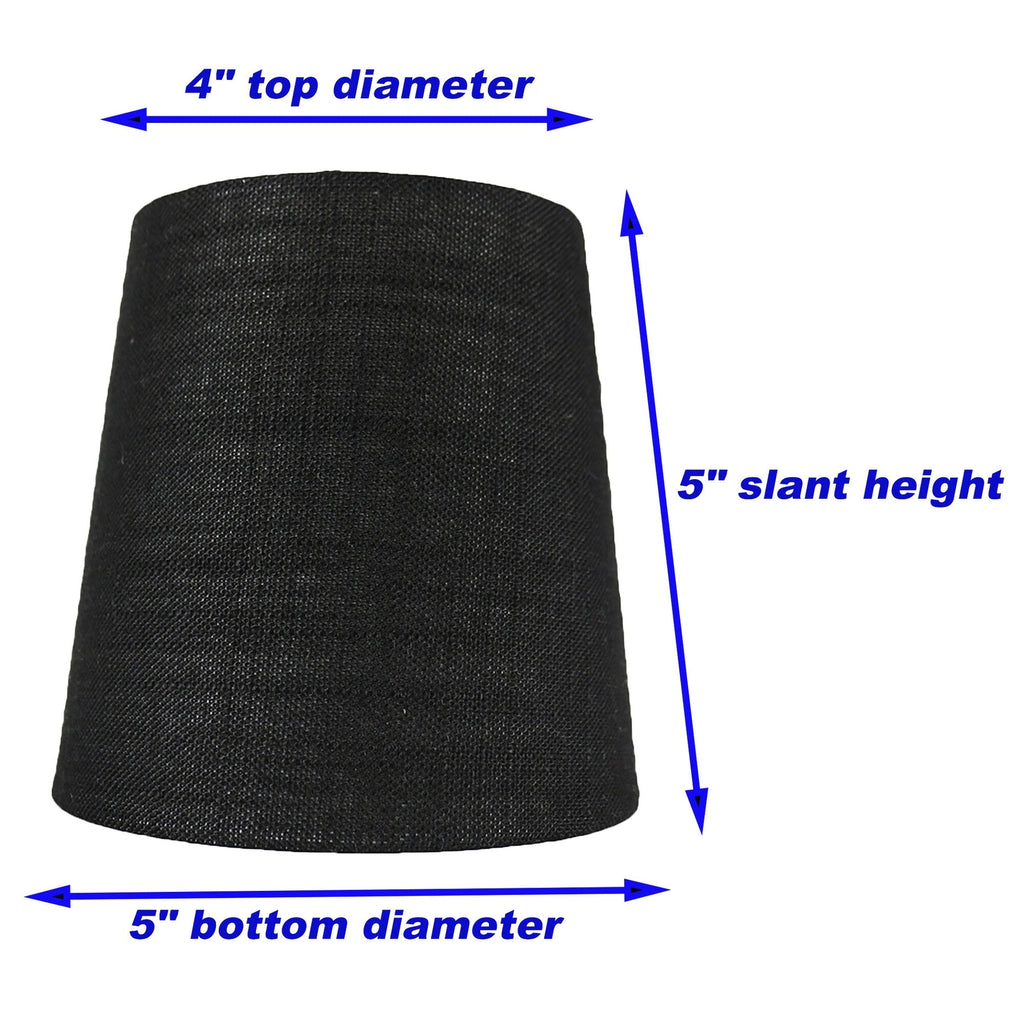 Abat-jour de lustre à pince en lin MERIVILLE, 4 pouces x 5 pouces x 5 pouces