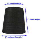 Abat-jour de lustre à pince en lin MERIVILLE, 4 pouces x 5 pouces x 5 pouces