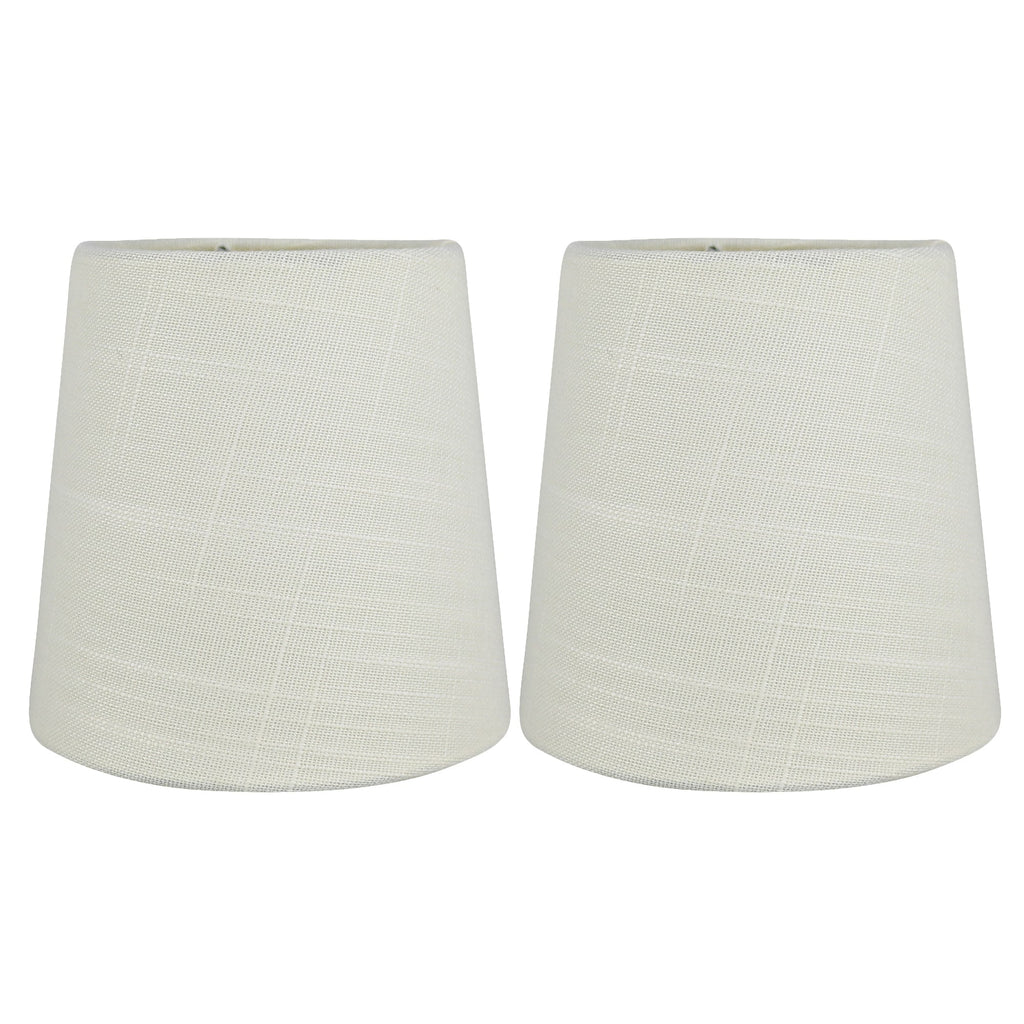 Abat-jour de lustre à pince en lin MERIVILLE, 4 pouces x 5 pouces x 5 pouces