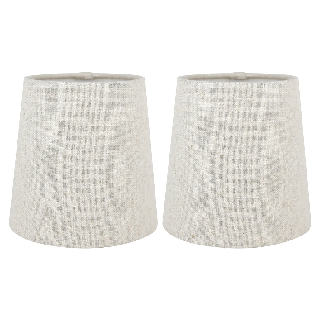 Abat-jour de lustre à pince en lin MERIVILLE, 4 pouces x 5 pouces x 5 pouces