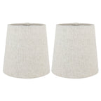 Abat-jour de lustre à pince en lin MERIVILLE, 4 pouces x 5 pouces x 5 pouces