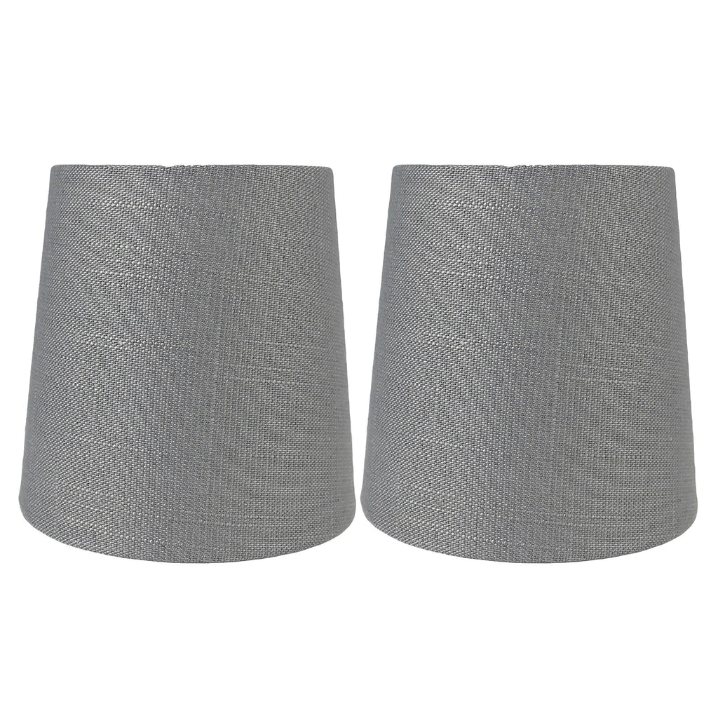 Abat-jour de lustre à pince en lin MERIVILLE, 4 pouces x 5 pouces x 5 pouces