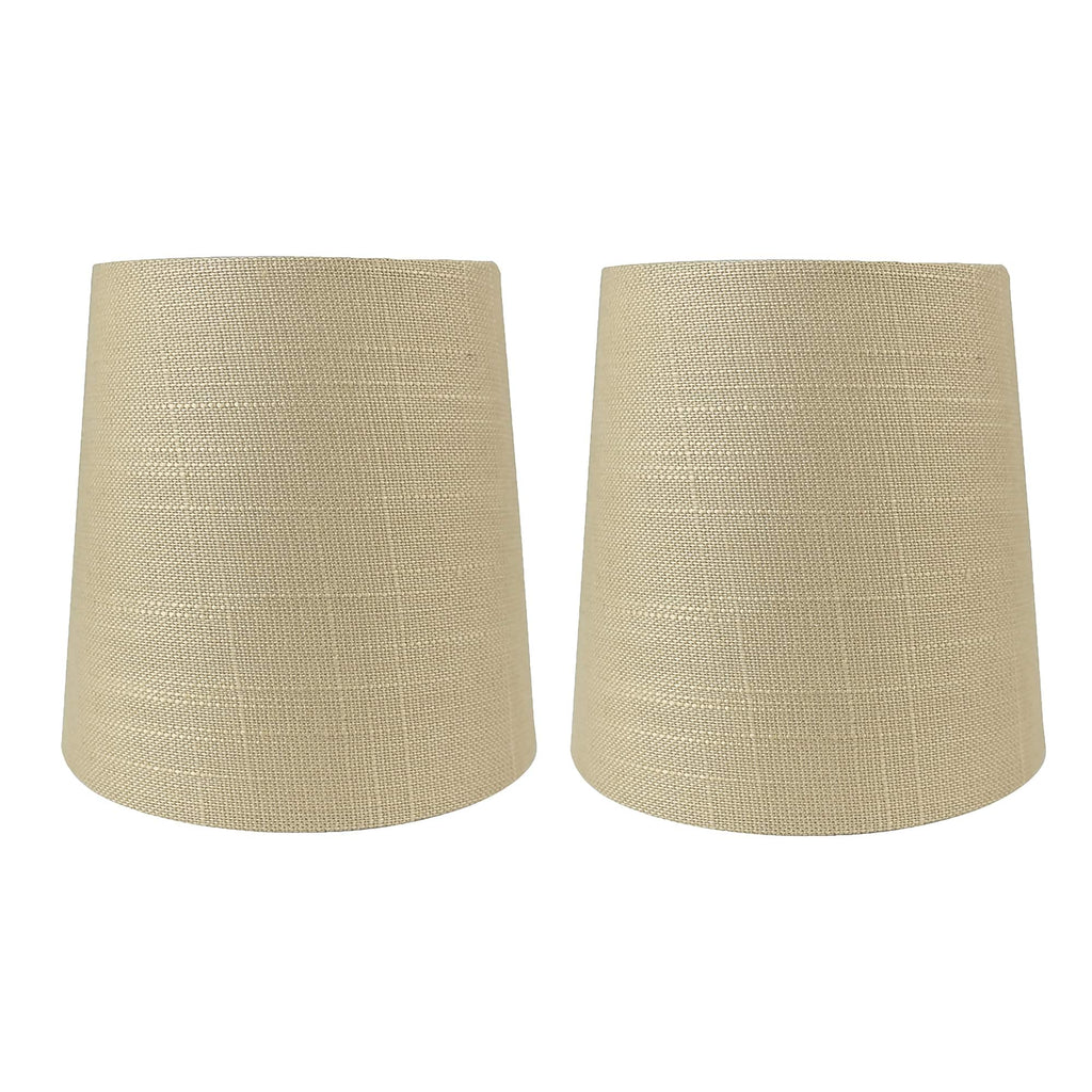 Abat-jour de lustre à pince en lin MERIVILLE, 4 pouces x 5 pouces x 5 pouces