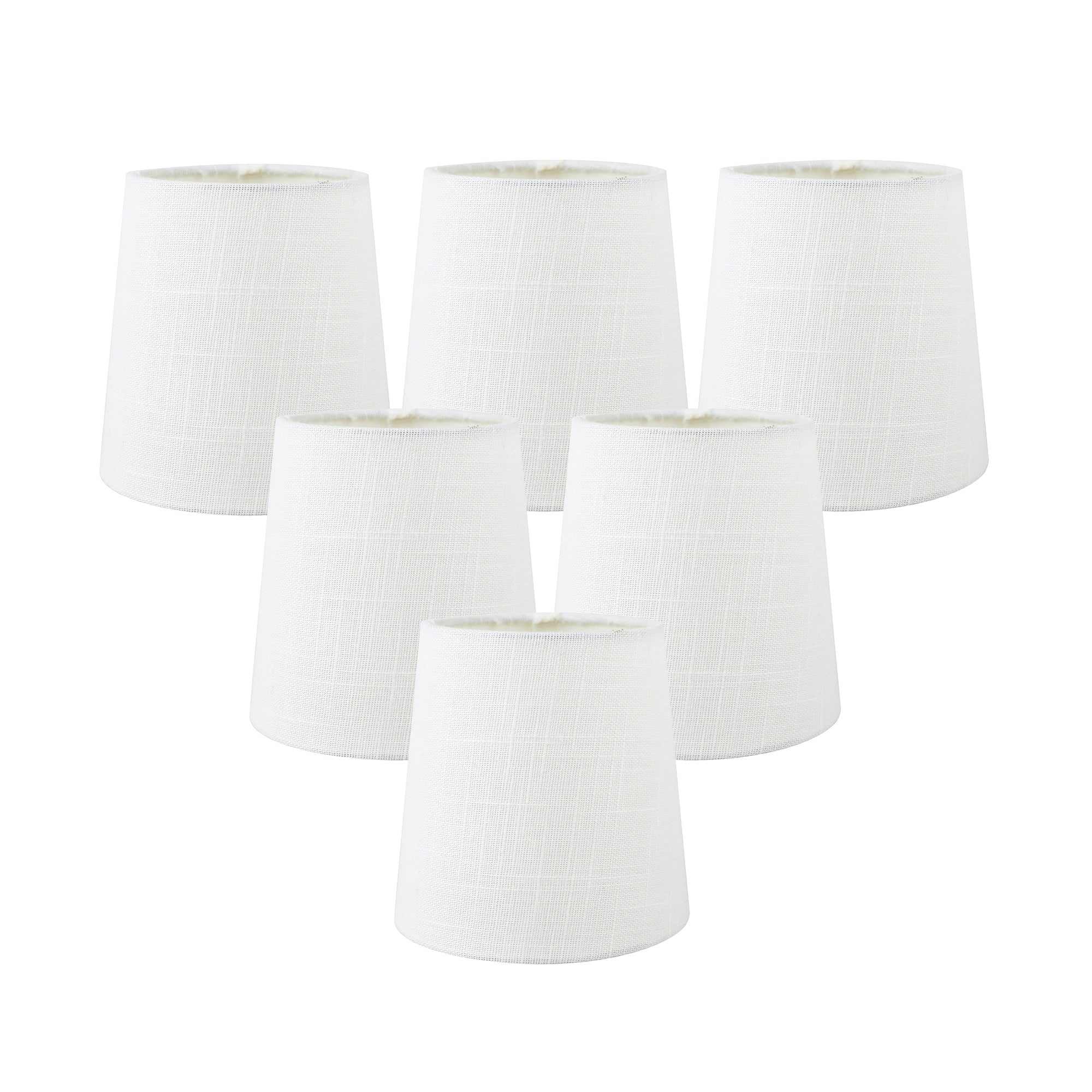 Abat-jour de lustre à pince en lin MERIVILLE, 4 pouces x 5 pouces x 5 pouces