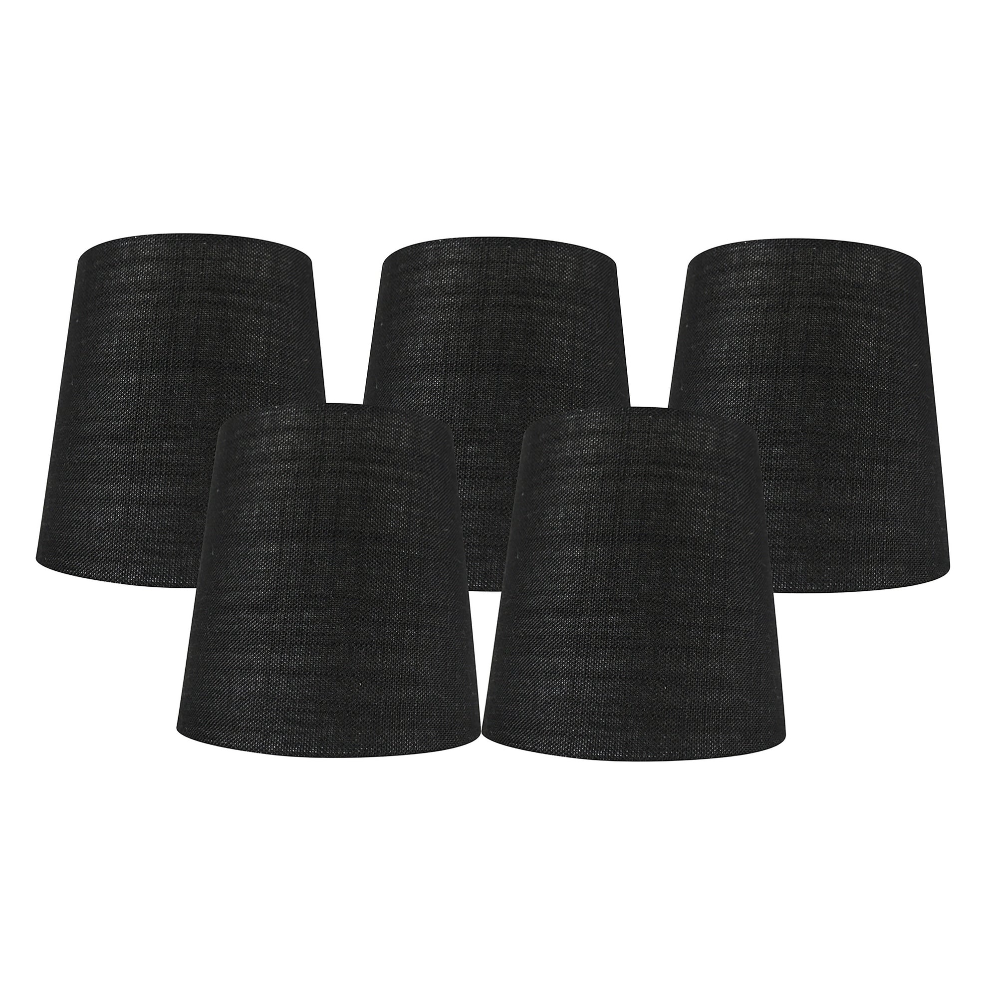 Abat-jour de lustre à pince en lin MERIVILLE, 4 pouces x 5 pouces x 5 pouces