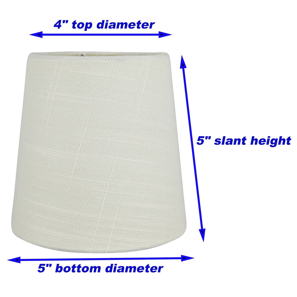 Abat-jour de lustre à pince en lin MERIVILLE, 4 pouces x 5 pouces x 5 pouces