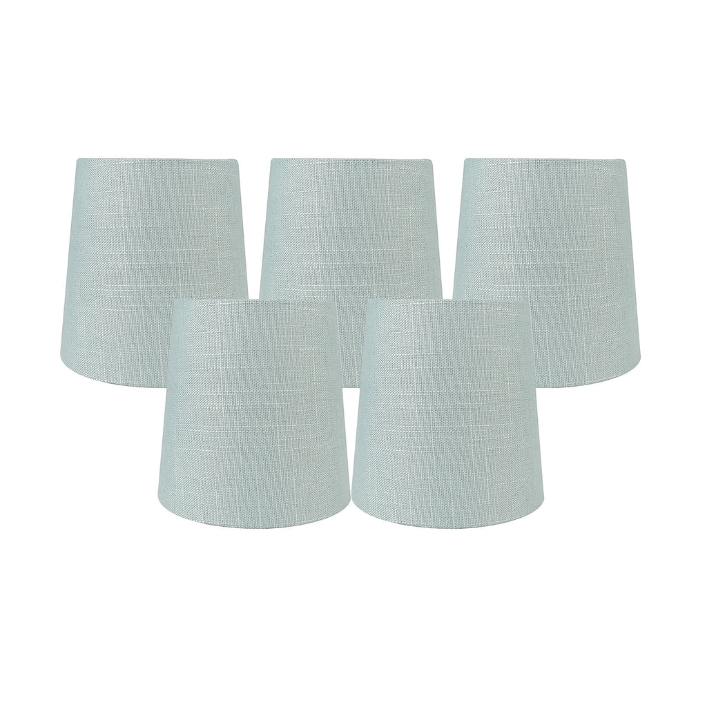 Abat-jour de lustre à pince en lin MERIVILLE, 4 pouces x 5 pouces x 5 pouces