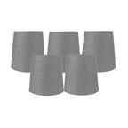 Abat-jour de lustre à pince en lin MERIVILLE, 4 pouces x 5 pouces x 5 pouces