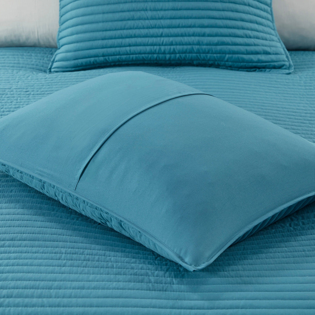 Collection de couettes et de courtepointes en seersucker imprimé Madison Park Anchorage, 8 pièces