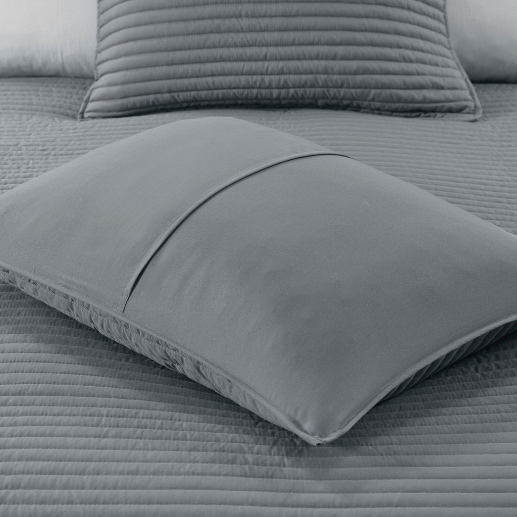 Collection de couettes et de courtepointes en seersucker imprimé Madison Park Anchorage, 8 pièces