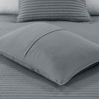 Collection de couettes et de courtepointes en seersucker imprimé Madison Park Anchorage, 8 pièces