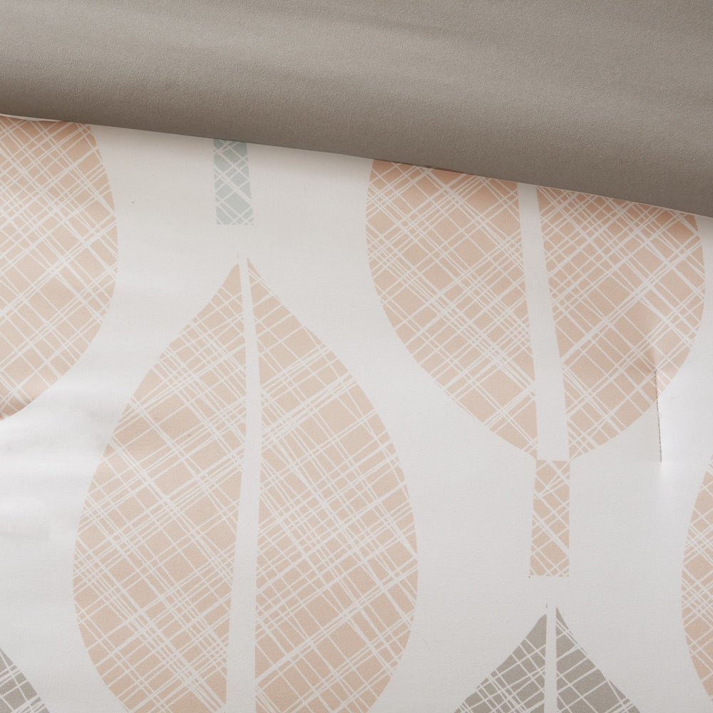 Parure de lit Madison Park Essentials Pelham Bay corail/vert avec draps en coton