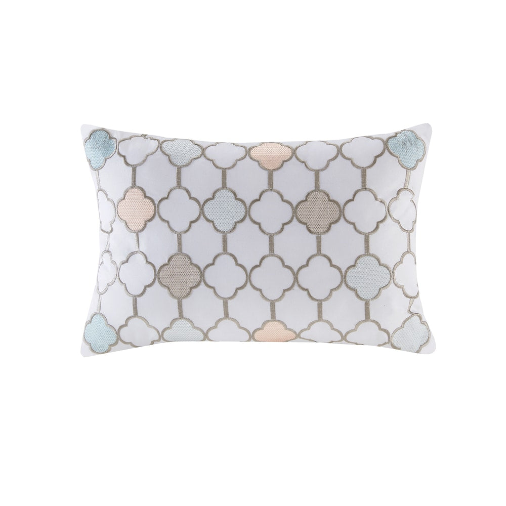 Parure de lit Madison Park Essentials Pelham Bay corail/vert avec draps en coton