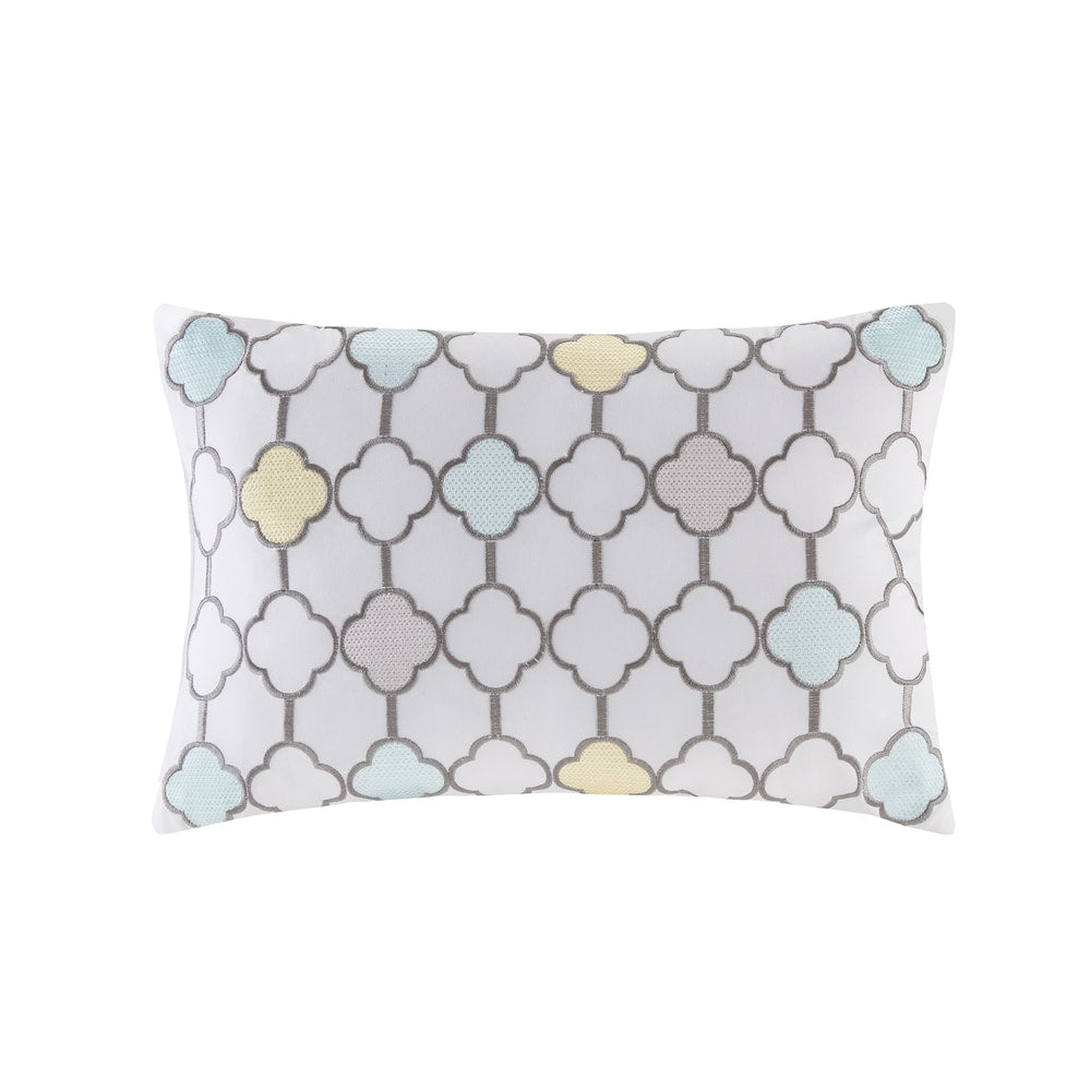 Madison Park Essentials Pelham Bay Parure de lit 9 pièces jaune/aqua avec draps en coton