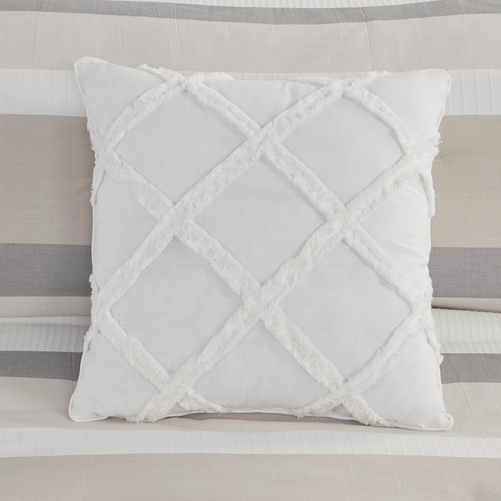 Parure de lit Madison Park Levi's bleu/naturel 5 pièces en jacquard