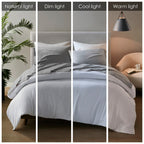 Ensemble de draps Madison Park en lin mélangé 4 pièces