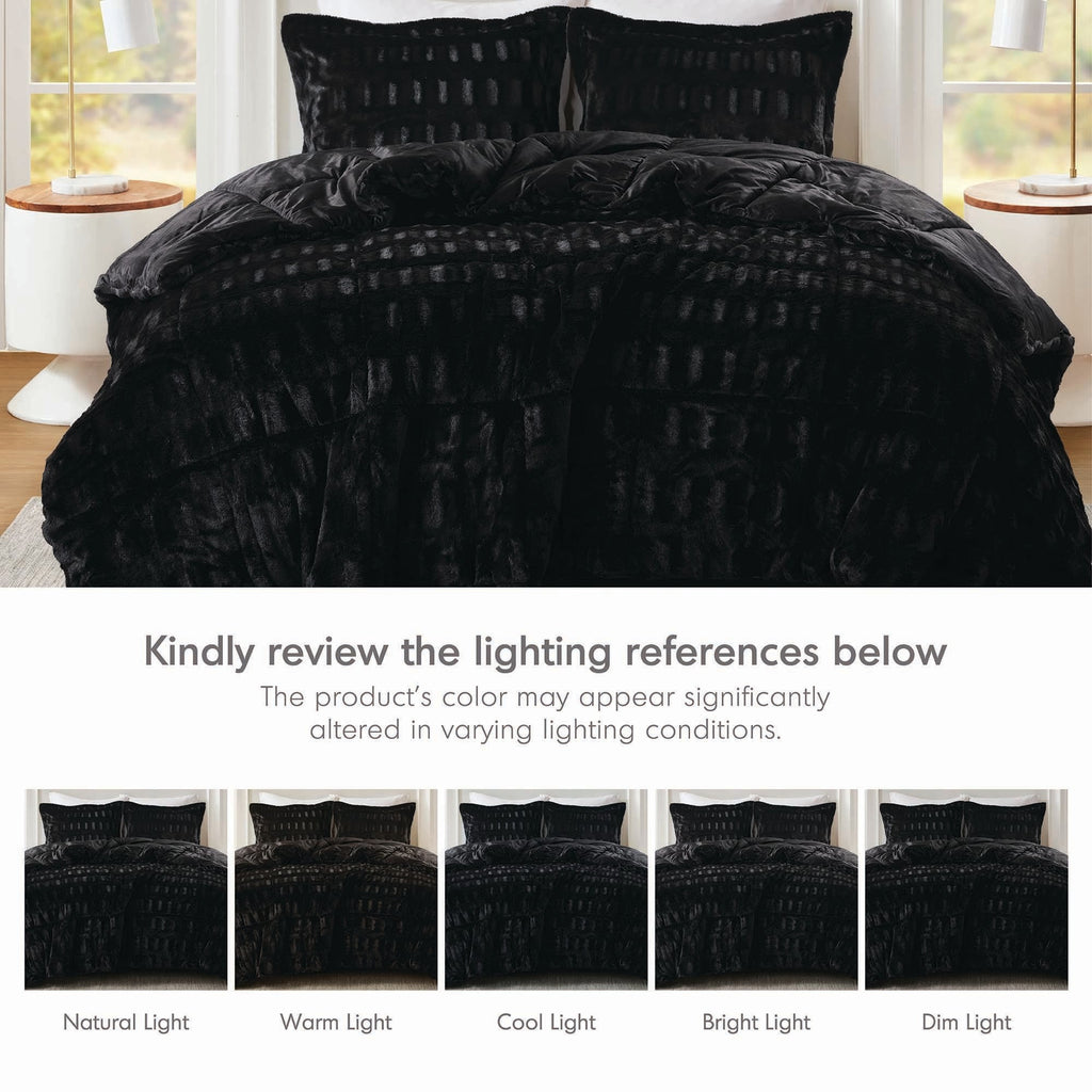 Parure de lit Madison Park Margot avec imprimé dos en fourrure longue