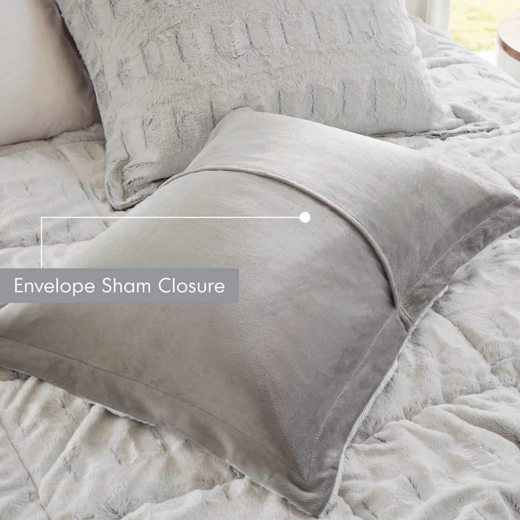 Parure de lit Madison Park Margot avec imprimé dos en fourrure longue