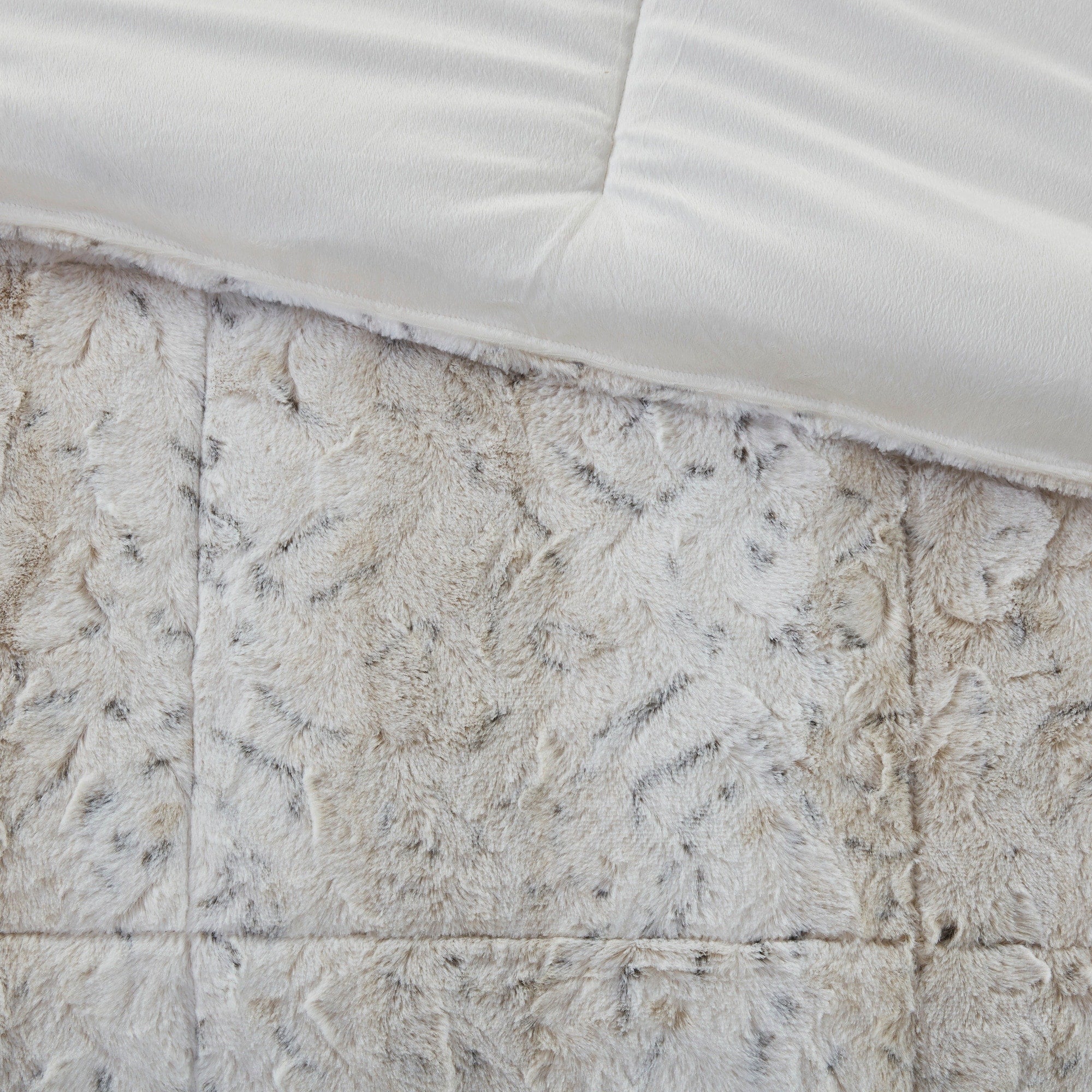 Madison Park Ensemble d'édredon en fausse fourrure Marselle