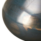 Ensemble de 3 vases décoratifs en verre bleu Aurora et bronze Madison Park Signature