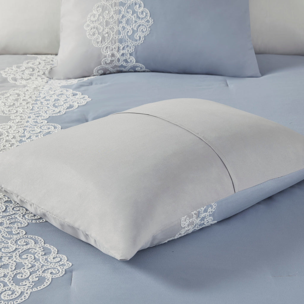 Ensemble de couette en microfibre brodée Madison Park Vera 8 pièces
