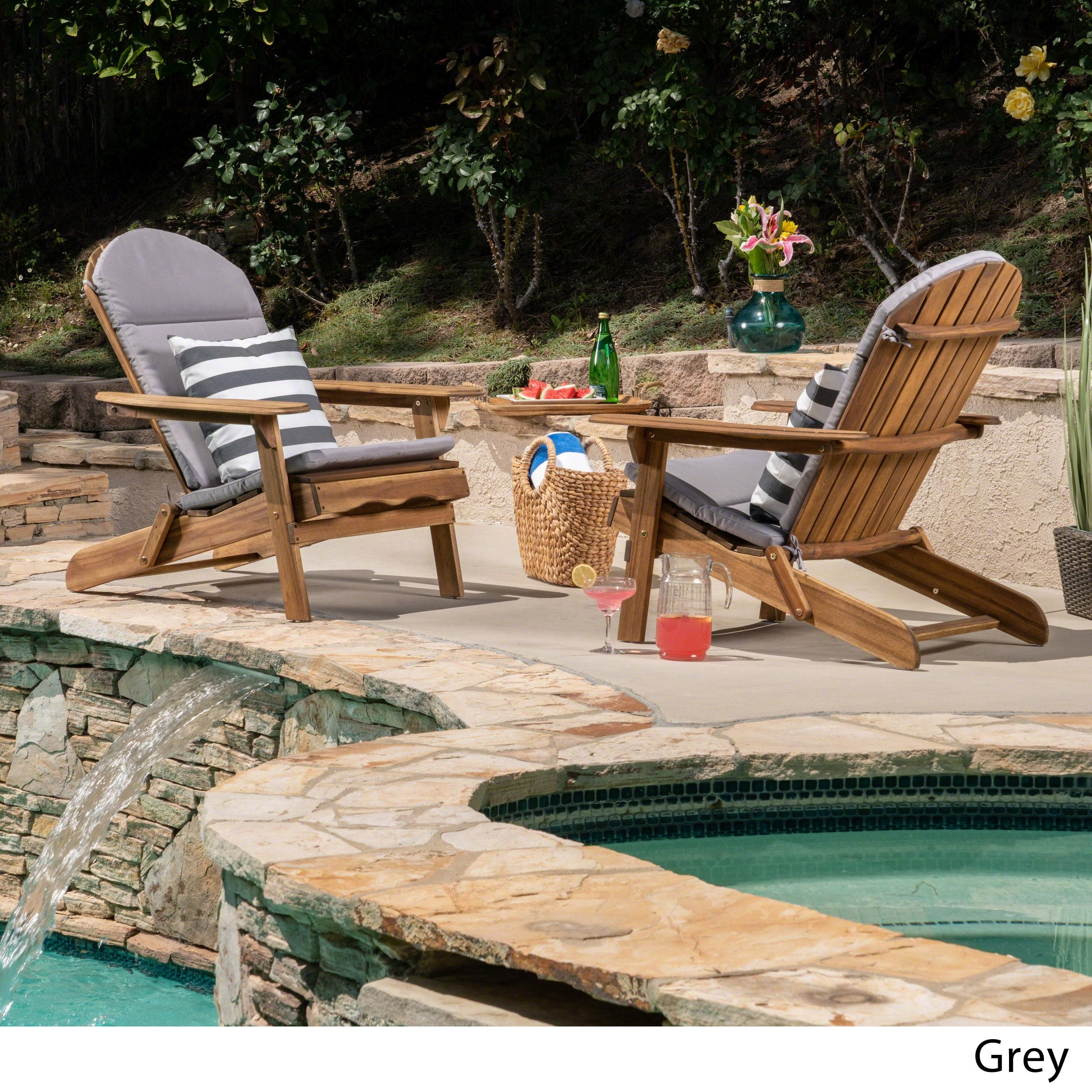 Coussins de chaise Malibu Adirondack (lot de 2) par Christopher Knight Home