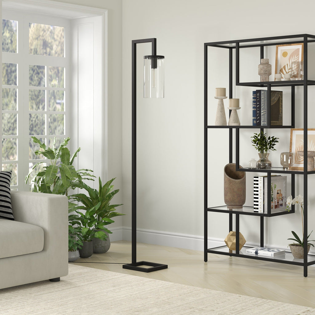 Lampadaire haut Malva 67,75 avec abat-jour en verre - 11 de large