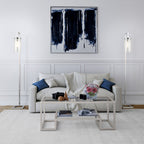 Lampadaire haut Malva 67,75 avec abat-jour en verre - 11 de large