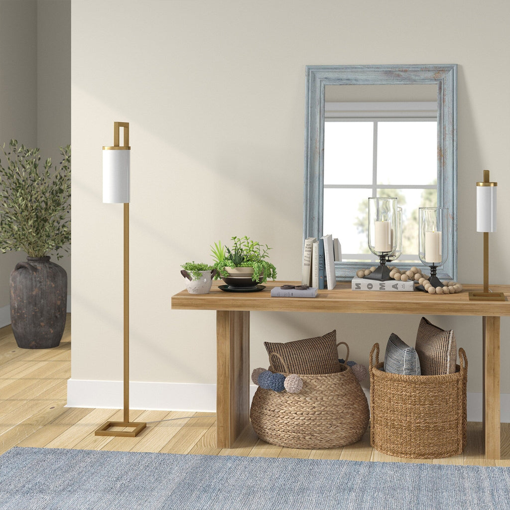 Lampadaire haut Malva 67,75 avec abat-jour en verre - 11 de large