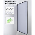 Miroir rond noir mat