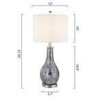 Ensemble de lampes de table en verre avec port USB (lot de 2)