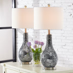 Ensemble de lampes de table en verre avec port USB (lot de 2)