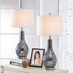 Ensemble de lampes de table en verre avec port USB (lot de 2)