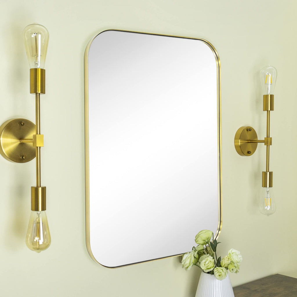 Miroirs muraux ronds en métal chic et moderne du milieu du siècle TEHOME