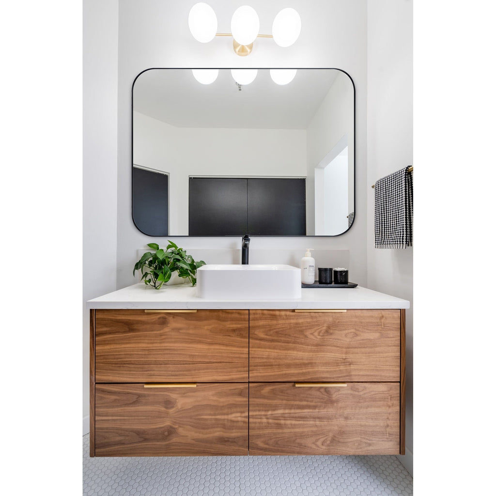 Miroirs muraux ronds en métal chic et moderne du milieu du siècle TEHOME