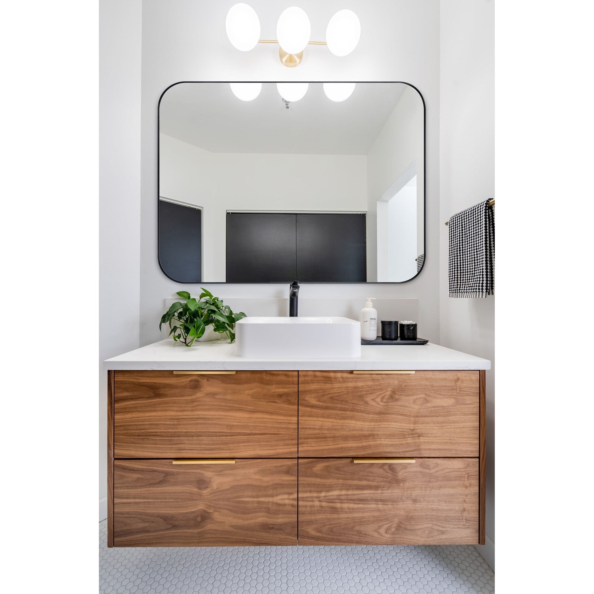 Miroirs muraux ronds en métal chic et moderne du milieu du siècle TEHOME