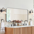Miroirs muraux ronds en métal chic et moderne du milieu du siècle TEHOME
