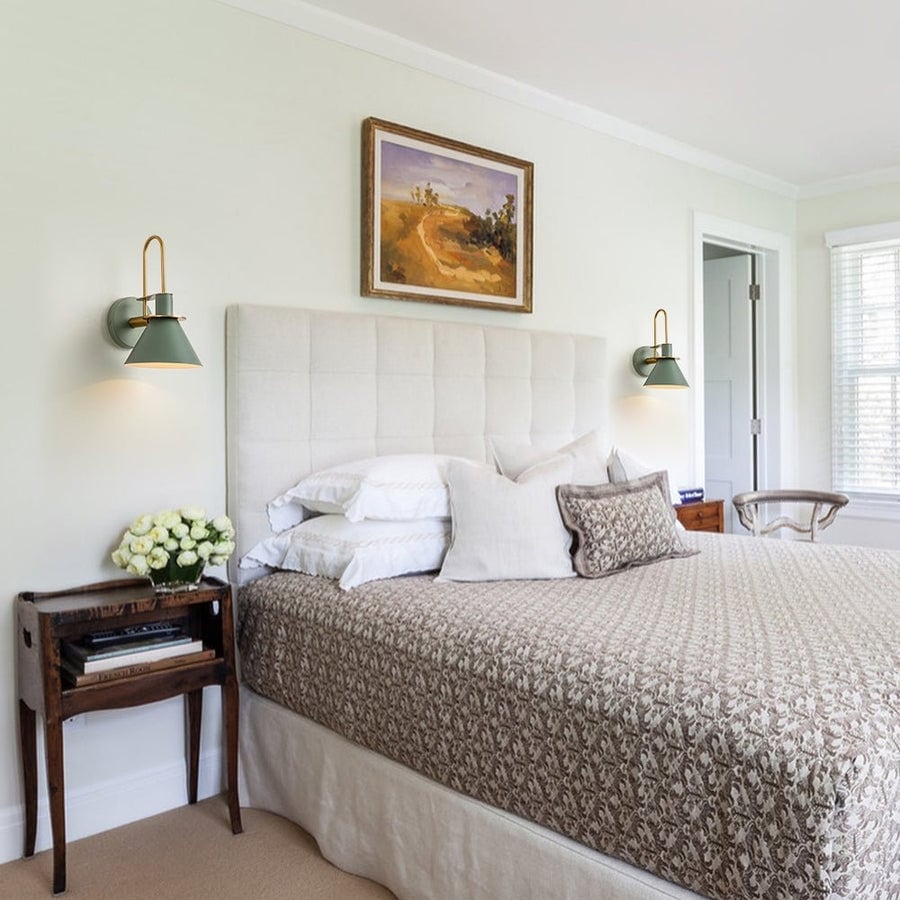 Applique murale conique moderne du milieu du siècle à 1 ampoule - Lampe de chambre 7 pouces