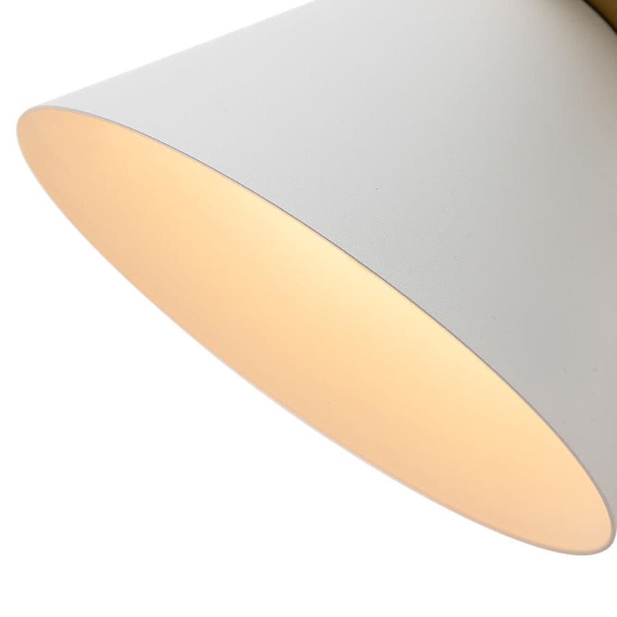 Applique murale conique moderne du milieu du siècle à 1 ampoule - Lampe de chambre 7 pouces