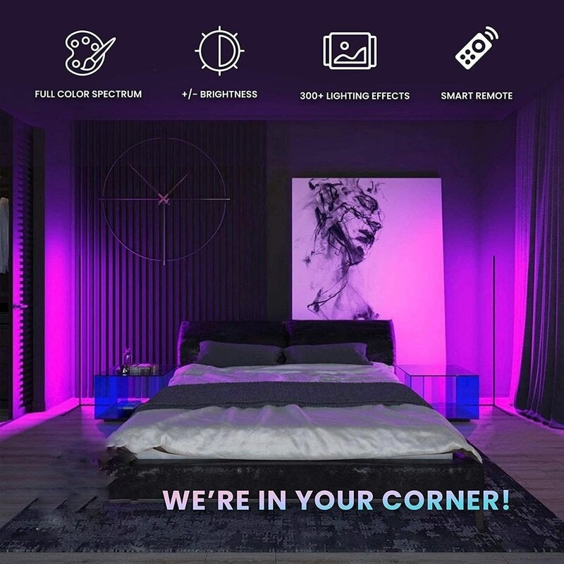 Lampadaire d'angle RVB minimaliste - Lot de 2