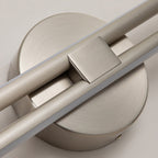 Applique murale linéaire minimaliste en métal à 2 lumières à LED et intensité variable