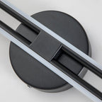 Applique murale linéaire minimaliste en métal à 2 lumières à LED et intensité variable