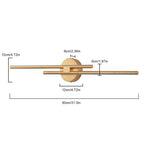 Applique murale linéaire minimaliste en métal à 2 lumières à LED et intensité variable