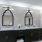 Applique murale linéaire minimaliste en métal à 2 lumières à LED et intensité variable