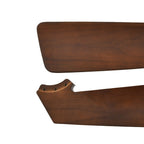 Ventilateur de plafond moderne Moasis 52 avec télécommande et lumières, 5 pales en bois massif