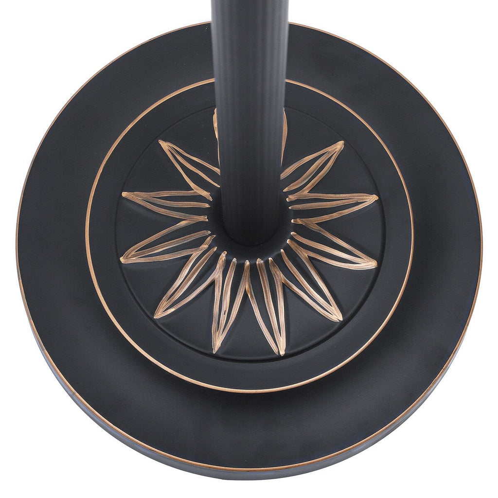 Lampadaire torchère traditionnel Moasis 71 avec lampe de lecture réglable, abat-jour en verre albâtre - 71H