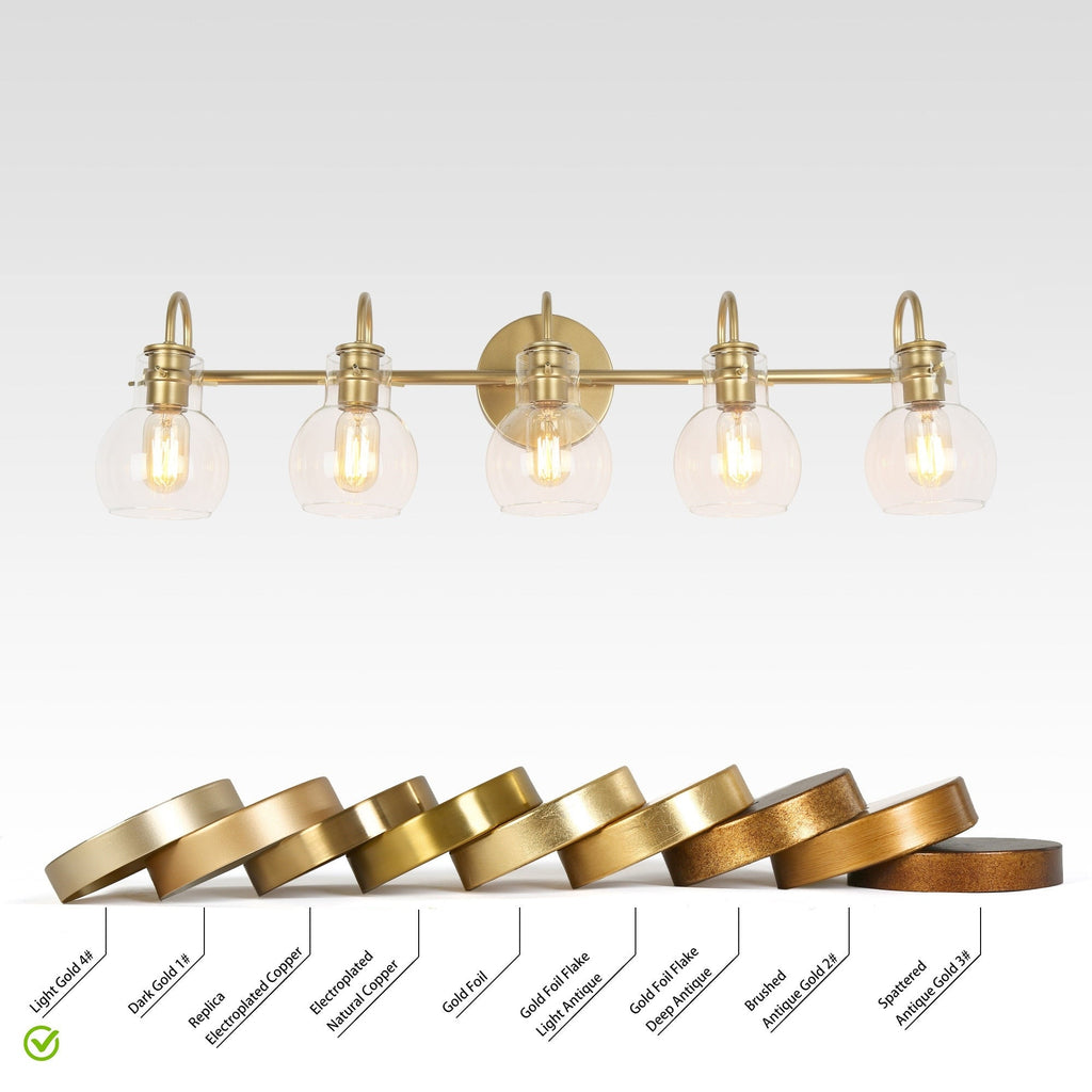 Applique murale moderne à 2, 3, 4 ou 5 lampes pour salle de bain, design minimaliste, en verre