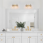 Applique murale moderne à 2, 3, 4 ou 5 lampes pour salle de bain, design minimaliste, en verre